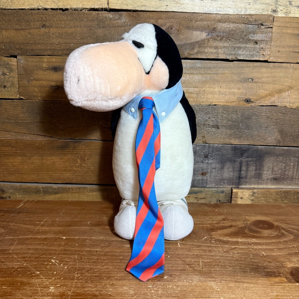 Vintage Dakin Bloom County Opus Penguin Yuppie Phase Plush Toy 12" 1985 Neck Tie